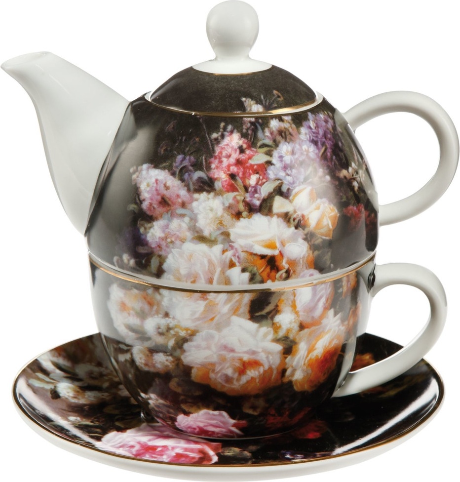 10644302 Goebel Набор чайный "Натюр.с розами" Фарфор 