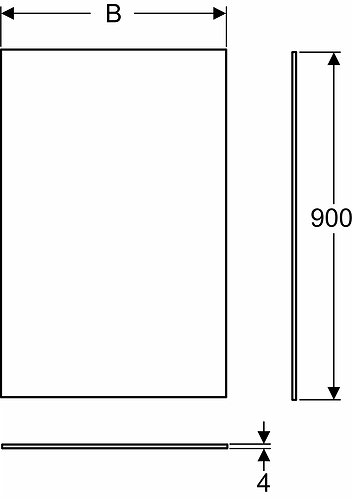 42582 IFO Option зеркало, W = 900 мм - Вид №1