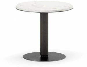 SM Living Couture Круглый мраморный журнальный столик и основание обтянуто кожей Hoffman Tvn_07