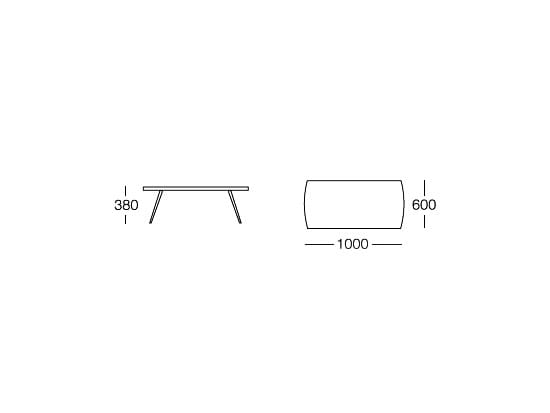 Стеклянный прямоугольный низкий журнальный столик ROSSIN Dimon ARCH-00098820 - Вид №2