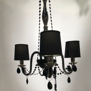 Italamp 445/3 cr.nero/SW strass/bla люстра подвесная