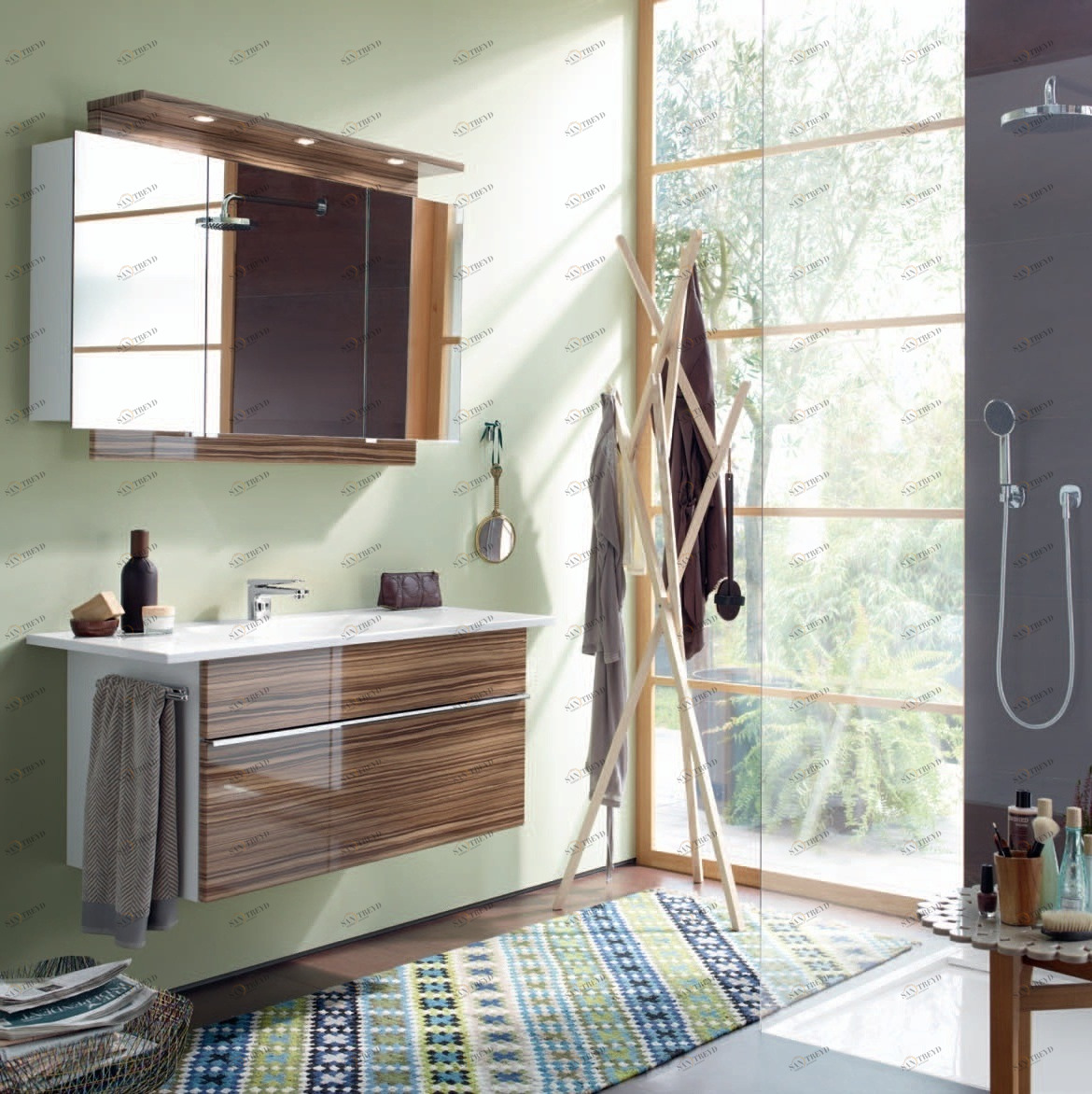 Композиция № 1 Setup Collection комплект мебели для ванной комнаты Burgbad 42421