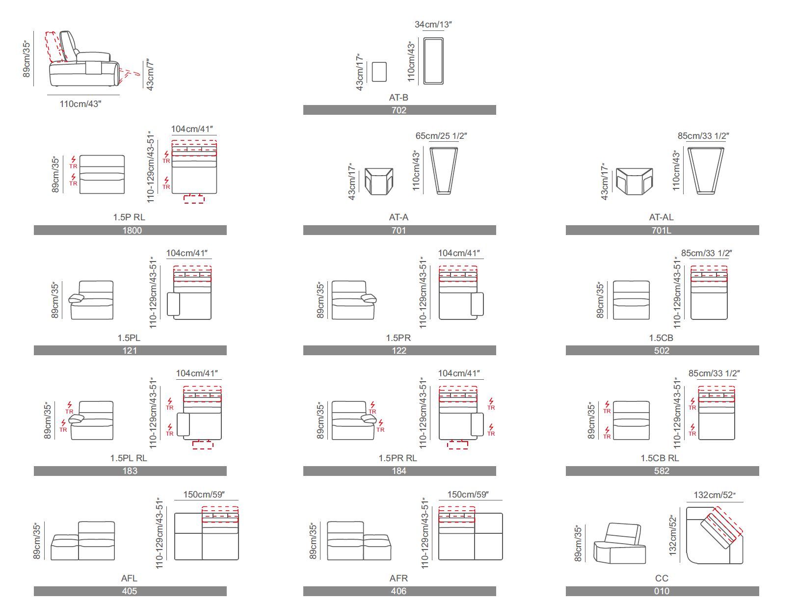 5-местный угловой тканевый диван с электрическим движением CAMPO DE' FIORI лестница ARCH-00152818 - Вид №4