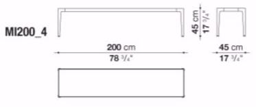 B&B Italia Outdoor Прямоугольная садовая консоль из алюминия и дерева Mirto outdoor sun-id-1508468 - Вид №3