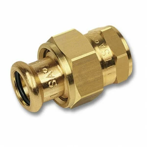 18330542 SANHA 8330G пресс-фитинг, бронза, сгон ВПр-ВР с плоск.упл. 54x2 мм