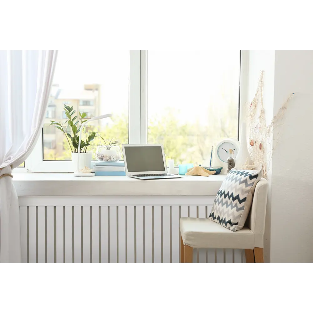 Экран радиатора 120x60 см МДФ цвет белый Santreyd STLM-2184837 - Вид №4