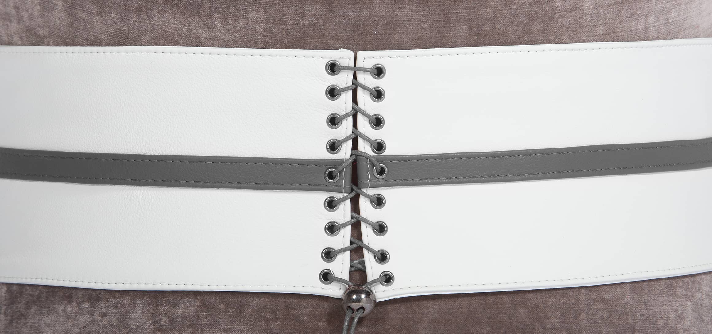 Круглый бархатный пуф MORADA стяжка ARCH-00059645 - Вид №1