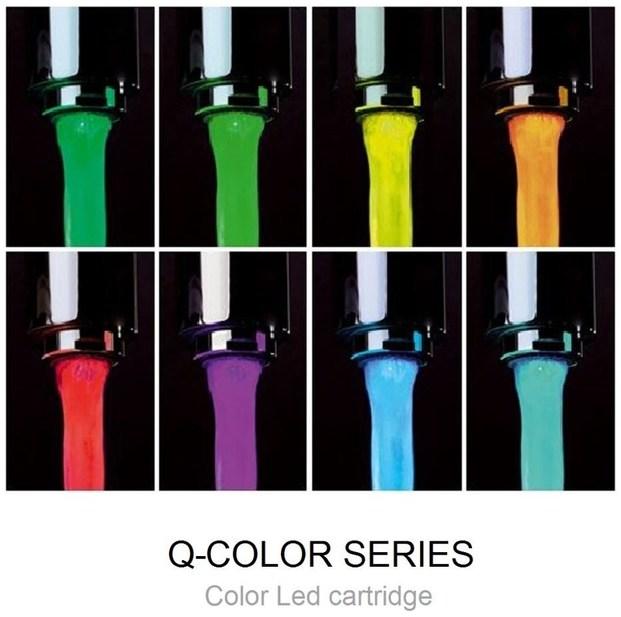 Remer Rubinetterie Смеситель для умывальника, однорычажный, LED Q-color Qr 10 l xl - Вид №1