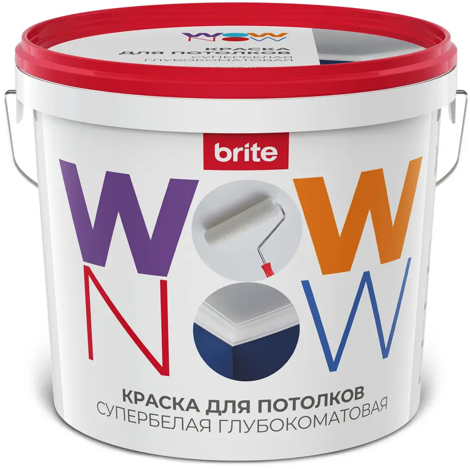 WOW NOW Матовая краска для потолков - белоснежное покрытие без бликов 82928868