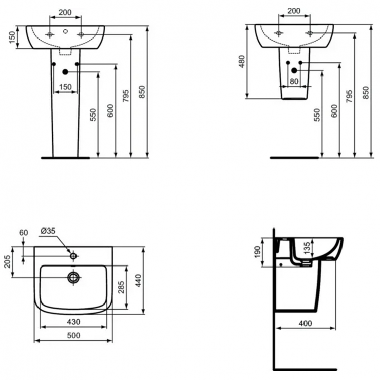 T422901 Колонна для раковины Ideal Standard TEMPO - Вид №2
