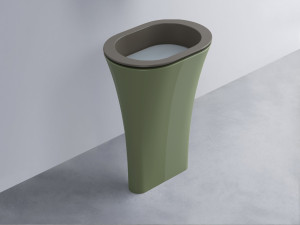 AMLA65-FN+AMPILO-BR+AMCOLO-AG Раковина Amedeo Ovale отдельностоящая cielo Enjoy + Amedeo