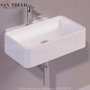 FL16BIANCO Подвесная раковина настенная прямоугольная Simas Flow белая