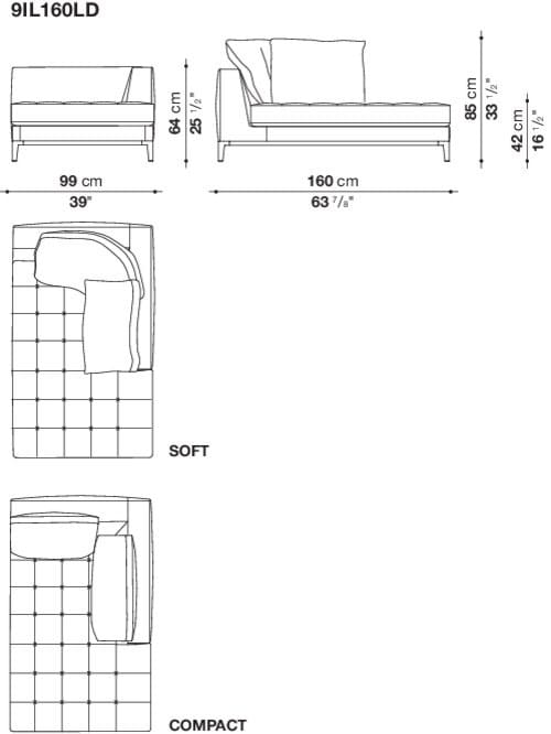 Угловой диван из ткани Maxalto Lucrezia Soft ARCH-00062457 - Вид №6
