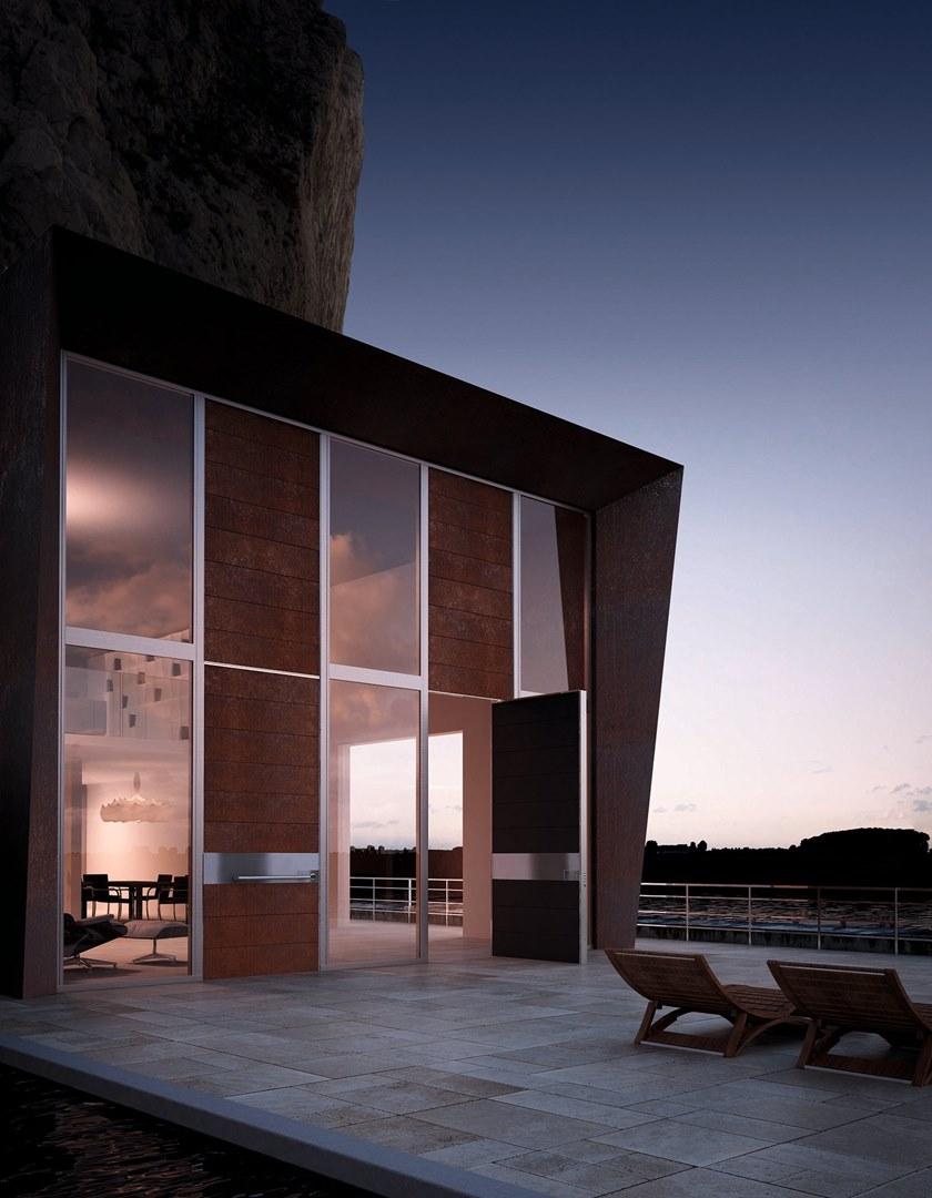 OIKOS VENEZIA Распашная бронированная входная дверь из стали Corten ™ Synua sun-id-1445219 - Вид №6