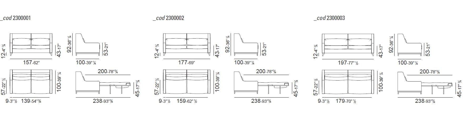 Кожаный диван-кровать Vibieffe 2300 QUEEN ARCH-00038636 - Вид №2