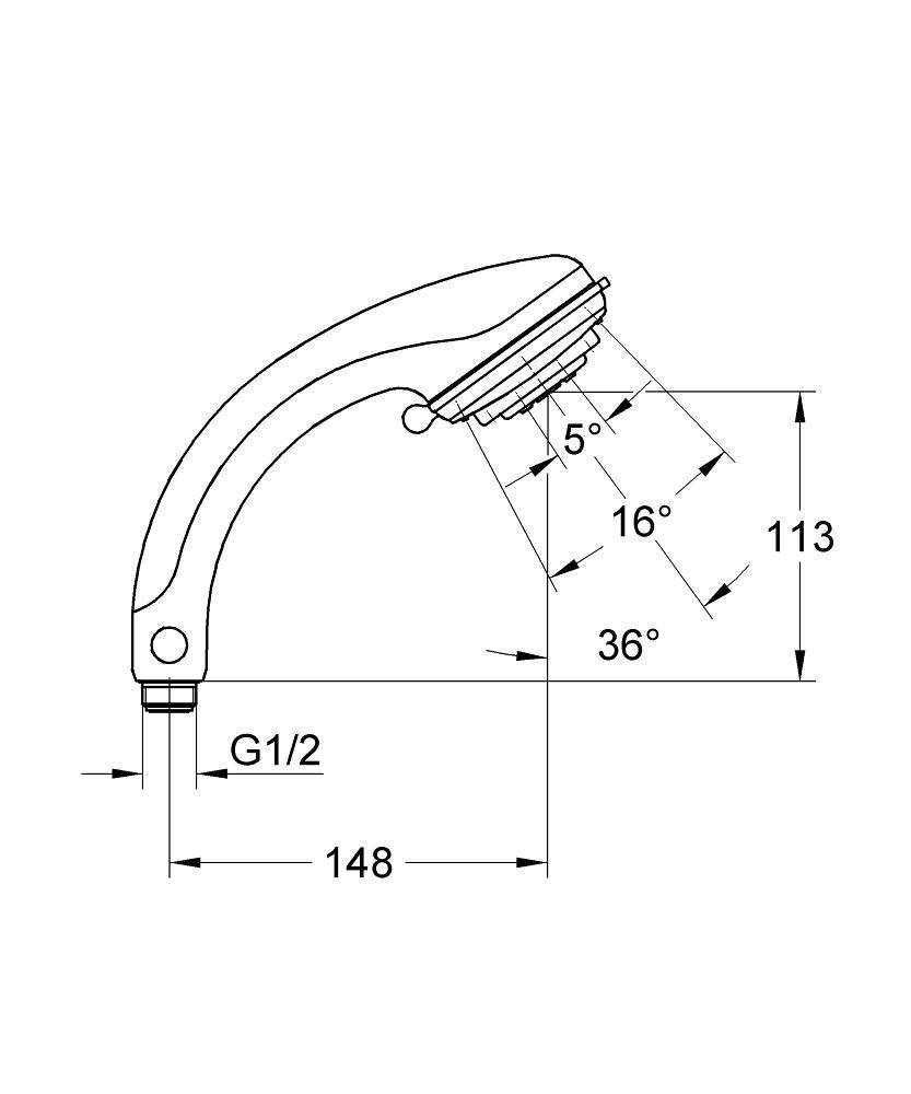 28178000 Ручной душ Grohe Relexa хром - Вид №1