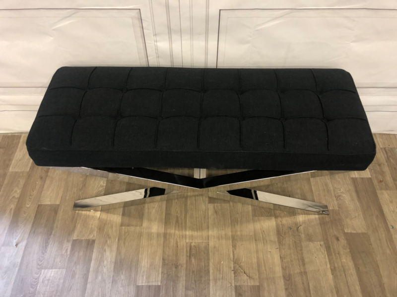 Скамейка Beekman от Eichholtz Черный/Хром EICHHOLTZ ДИЗАЙНЕРСКИЕ, EICHHOLTZ 060430 Хром  - Вид №3