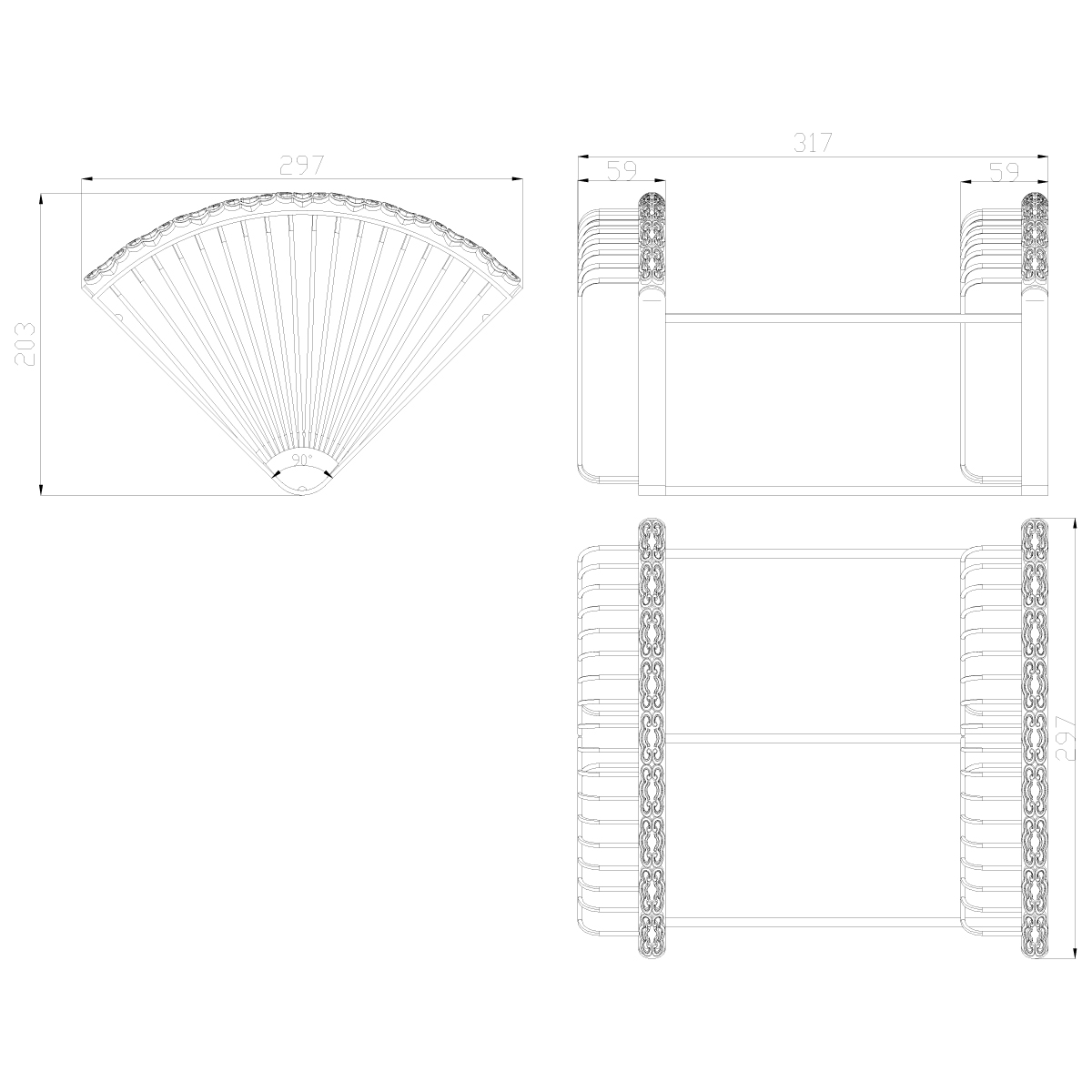 LM6682B Полка угловая Jasmine 2-ярусная LEMARK JASMINE - Вид №2