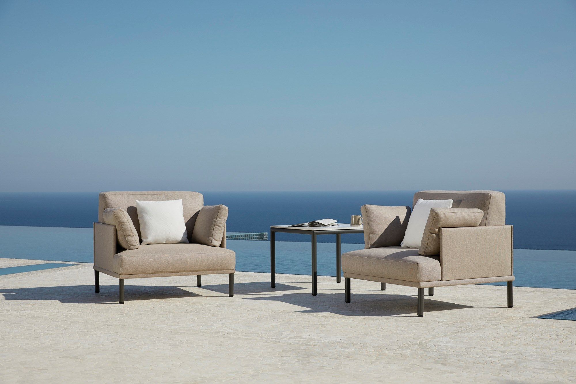 Тканевое садовое кресло с подлокотниками POINT Long Island ARCH-00027229 - Вид №1