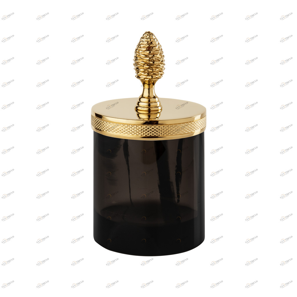 FS11C-622 FS11C-622 Маленькая баночка с Q-наконечником, ручка из сосны ДОЛБОЙ ОБСИДИАН Cristal & Bronze OBSIDIENNE CISELÉ 