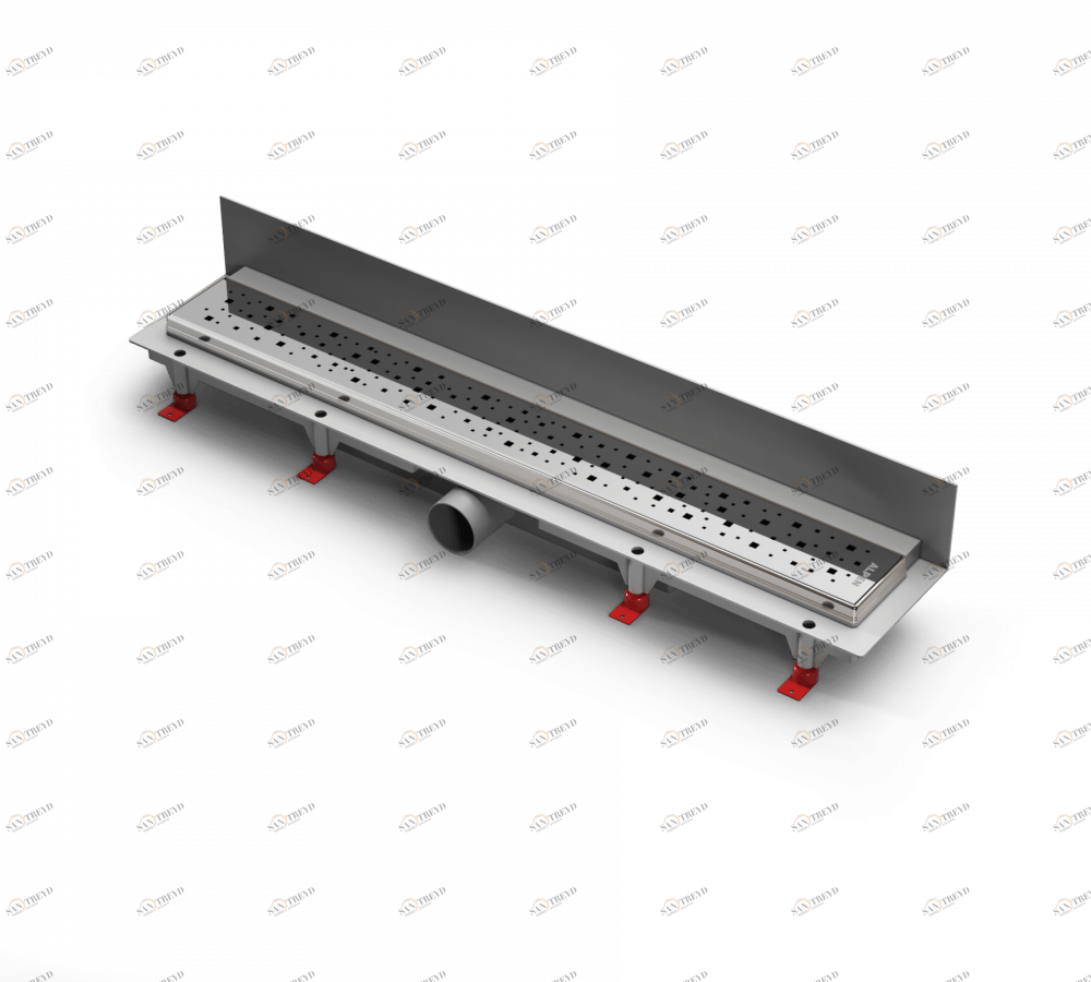 Водоотводящий желоб ALPEN Square ALP-650SN3 к стене с рамкой 