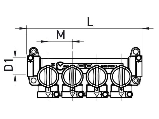 Коллектор с несколькими перехватами TECO K-BLOC ARCH-00032158 - Вид №2