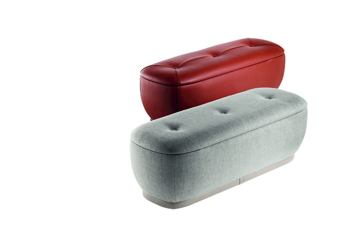 Тканевая мягкая скамейка для хранения Poltrona Frau коллекция-мебель и аксессуары ARCH-00040155 - Вид №2