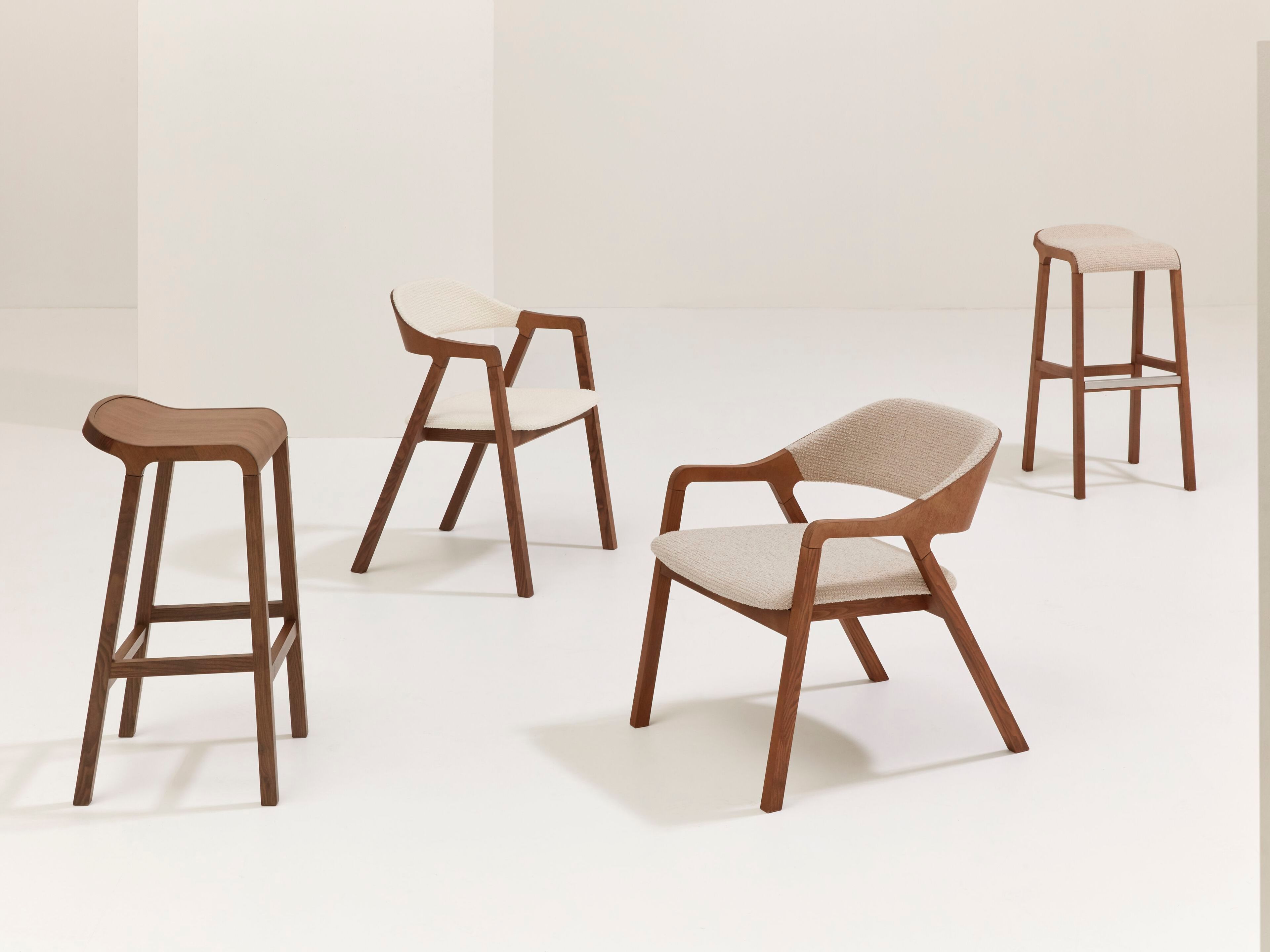 Мягкий стул из ясеня с подлокотниками Billiani Layer ARCH-00028592 - Вид №3