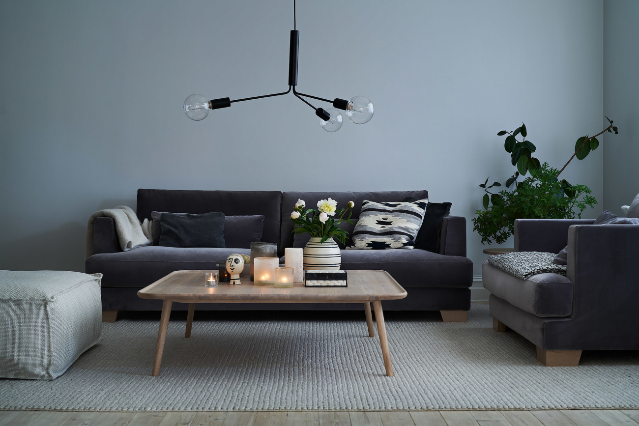 Диван Brandon трехместный прямой темно-серый SITS ДИЗАЙНЕРСКИЕ, BRANDON 192445 Серый  - Вид №1