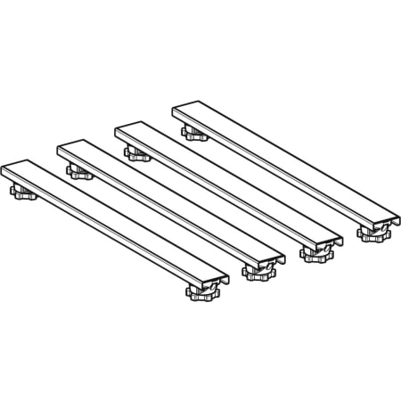 554.956.00.1 Монтажный комплект Geberit для душевых поддонов со структурой натурального камня, от 140 см Geberit  - Вид №1