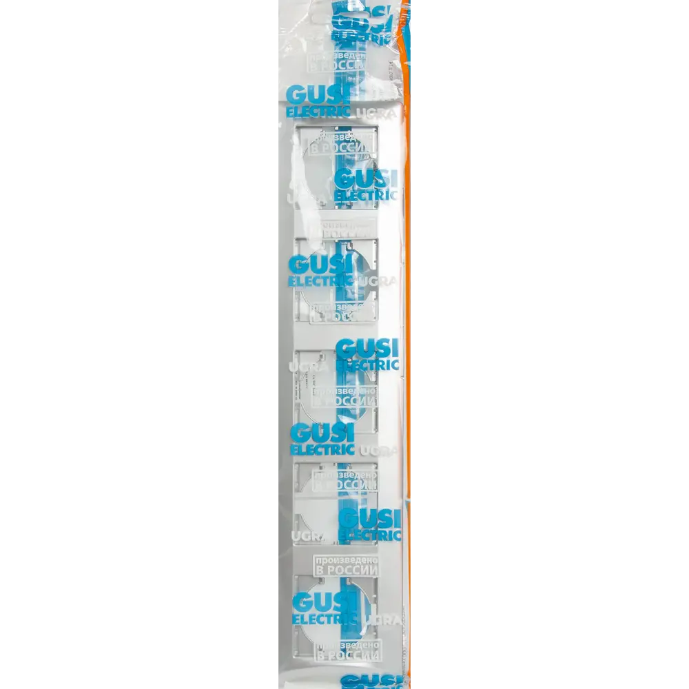 Рамка GUSI Electric Ugra для розеток и выключателей на 5 постов, серебристая 83865113 STLM-0045257 - Вид №3