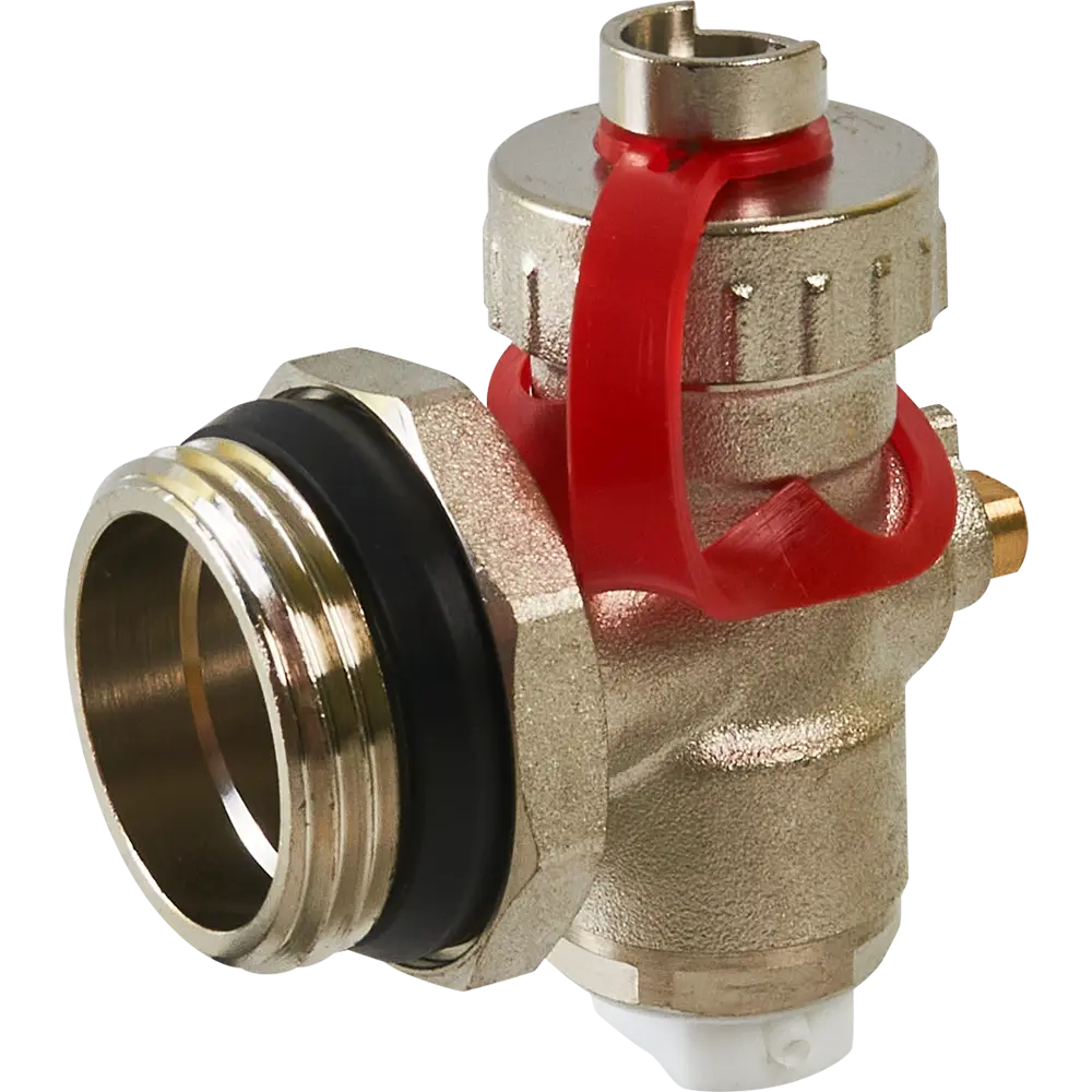 Регулируемый концевой фитинг Rommer с ручным воздухоотводчиком 1" 87956068 STLM-1432742