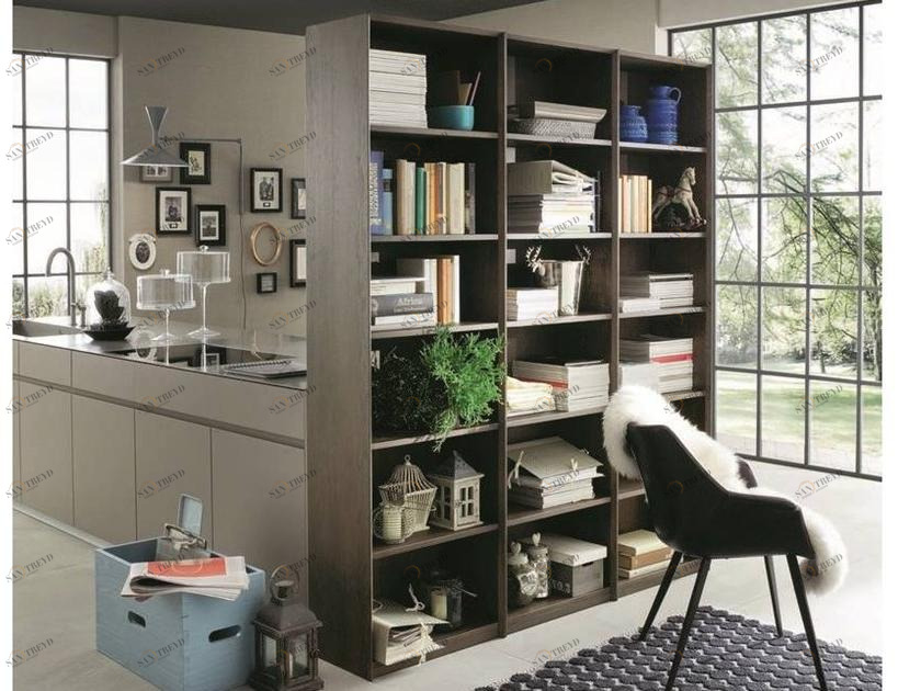 AltaCorte Книжный шкаф модульный разделительный открытый в дубе Ecolab 2 sun-id-1387474