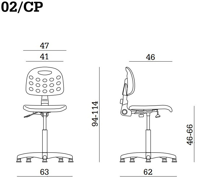 Linea Fabbrica Офисный стул с регулируемой высотой из полиуретана Prema sun-id-1346906 - Вид №2