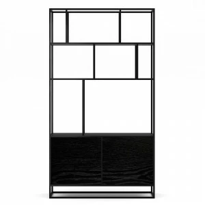Стеллаж черный Makella new black INTELLIGENT DESIGN СТЕЛЛАЖ MAKELLA 260785 Черный