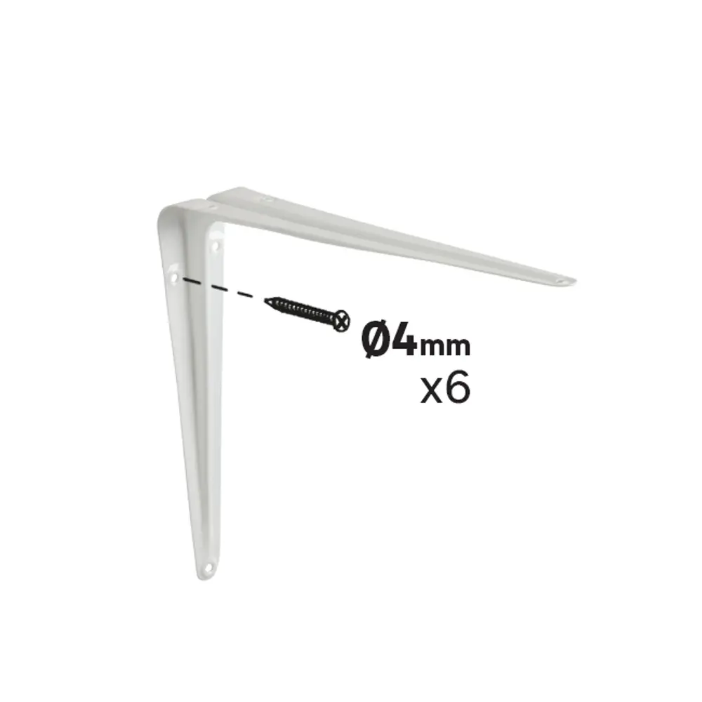 Утилитарный кронштейн Normo 20x25 см нагрузка до 18 кг цвет белый 89438045 STLM-2018762 Santreyd  - Вид №4