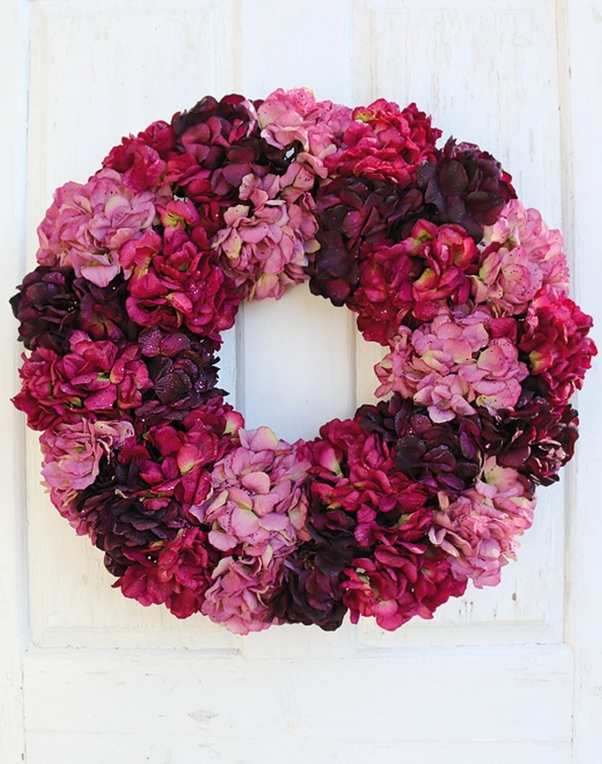 2010 231 a3 Искусственный венок из гортензии с глиттером, Ø 55 см, фиолетово-золотой H-andreas  - Вид №3