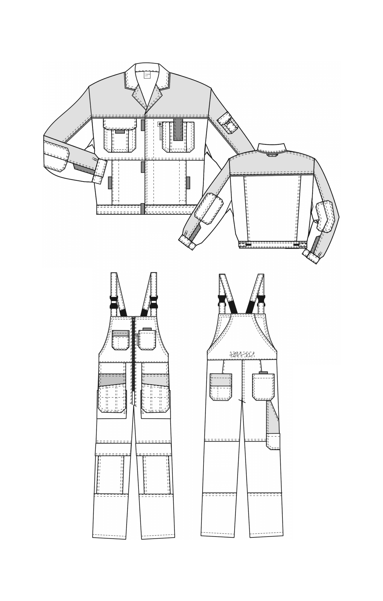 5027470 Костюм "Профессионал-2" темно-серый со светло-серым  Летняя спецодежда  размер 56-58/158-164  - Вид №6