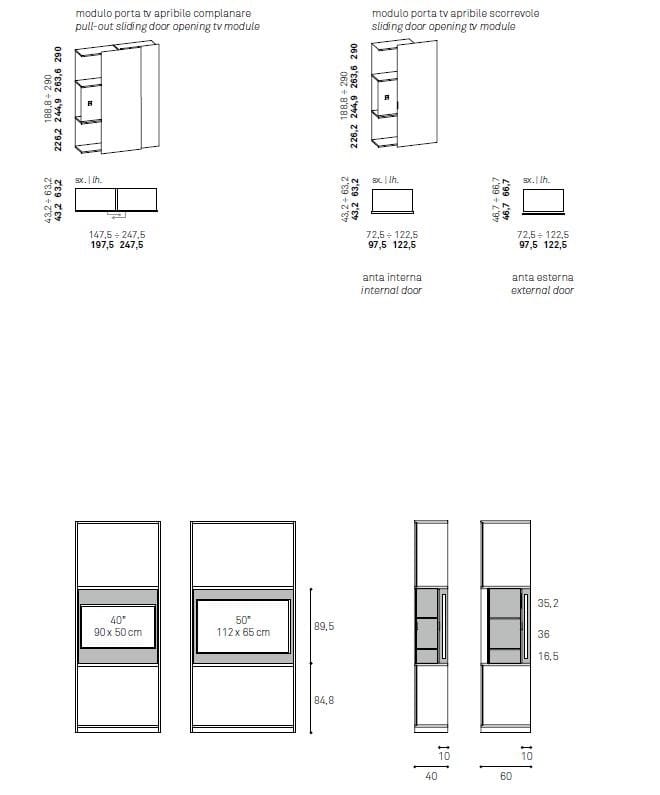 Шкаф с фиксированной подставкой для телевизора Caccaro ARCH-00023111 - Вид №8