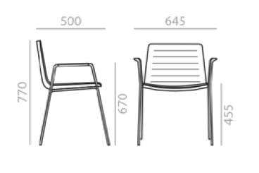 Мягкий штабелируемый стул Andreu World Flex Chair ARCH-00097331 - Вид №4