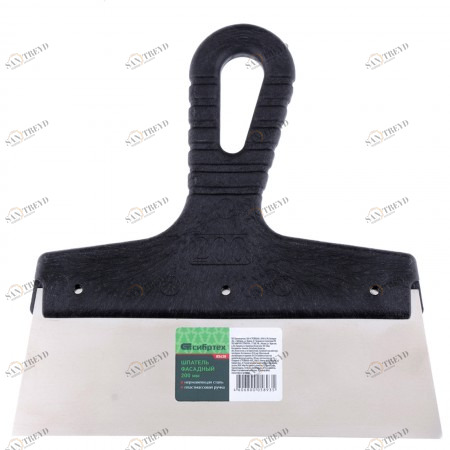 Шпатель фасадный из нержавеющей стали 200мм с пластмассовой ручкой СИБРТЕХ 12317