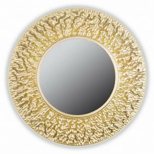 Золотое зеркало круглое настенное CORAL IN SHAPE CORAL 00-3860089 Золото