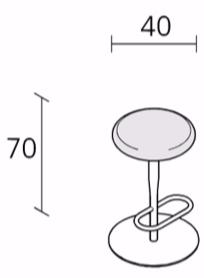 Alias Поворотный табурет с подставкой для ног Atlas sun-id-1486322 - Вид №3
