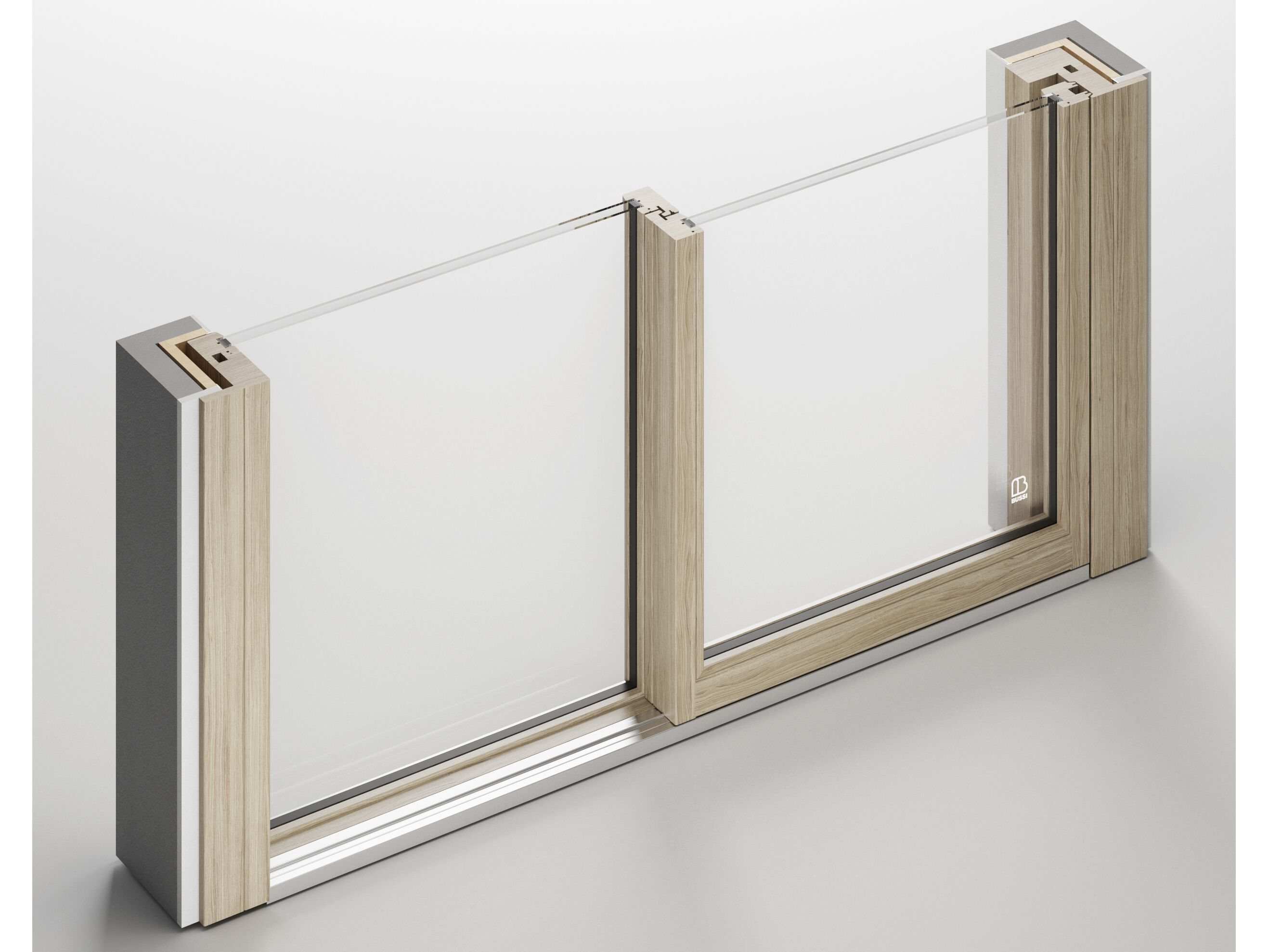 Раздвижные окна из дерева и алюминия Bussi HS MINIMAL LEGNO/ALLUMINIO 68 ARCH-00091985