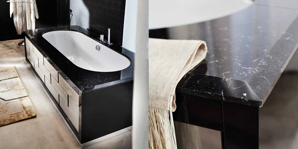 Комбинация ванной комнаты R03/b в отделке из стекла cannetè MILLDUE RITZ RITZ03B - Вид №3