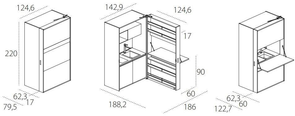 CLEI Hideaway мини-кухня Living system sun-id-1465858 - Вид №19