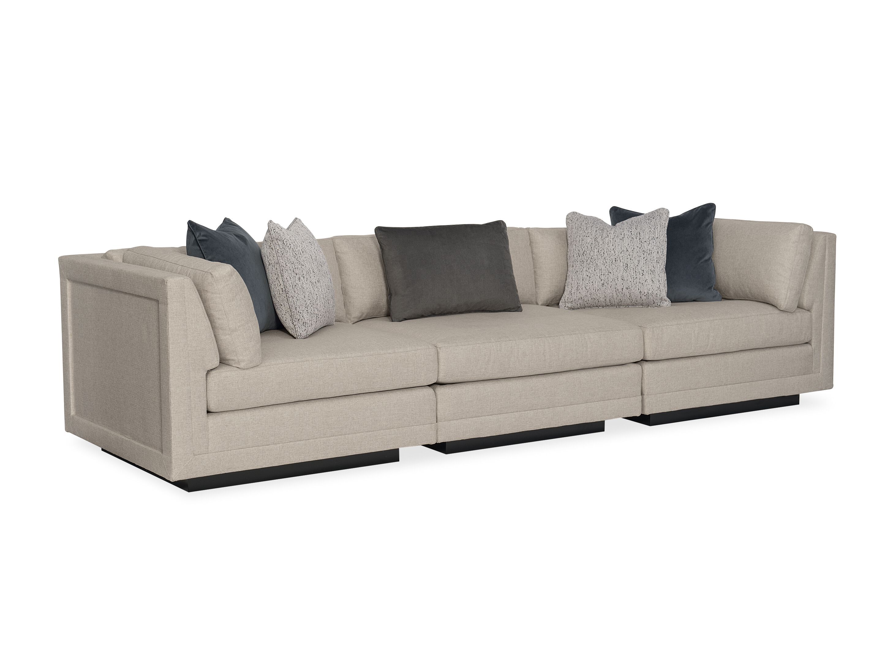 3-местный модульный тканевый диван Caracole Fusion ARCH-00039924