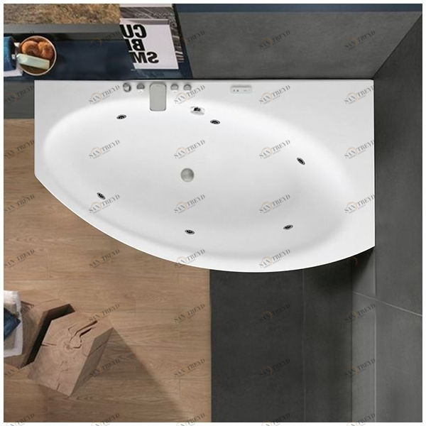 Ванна Gruppo tressee Suri 175 STD-V2757-DX белая с гидромассажем угловая большая правая Gruppo Treesse STDV2757DX