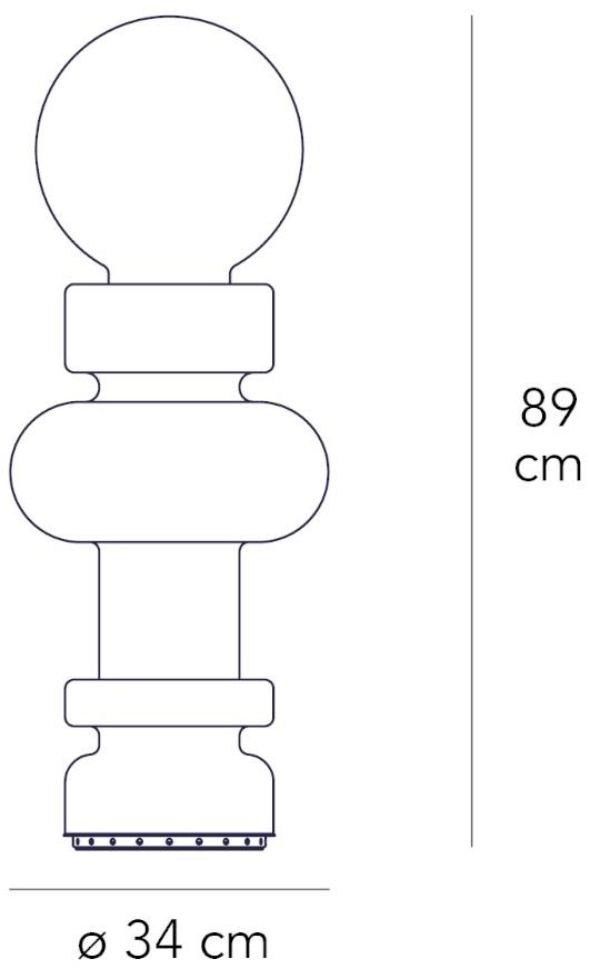 FontanaArte Настольная лампа из дутого стекла Re e regina F443810100biwl - Вид №3