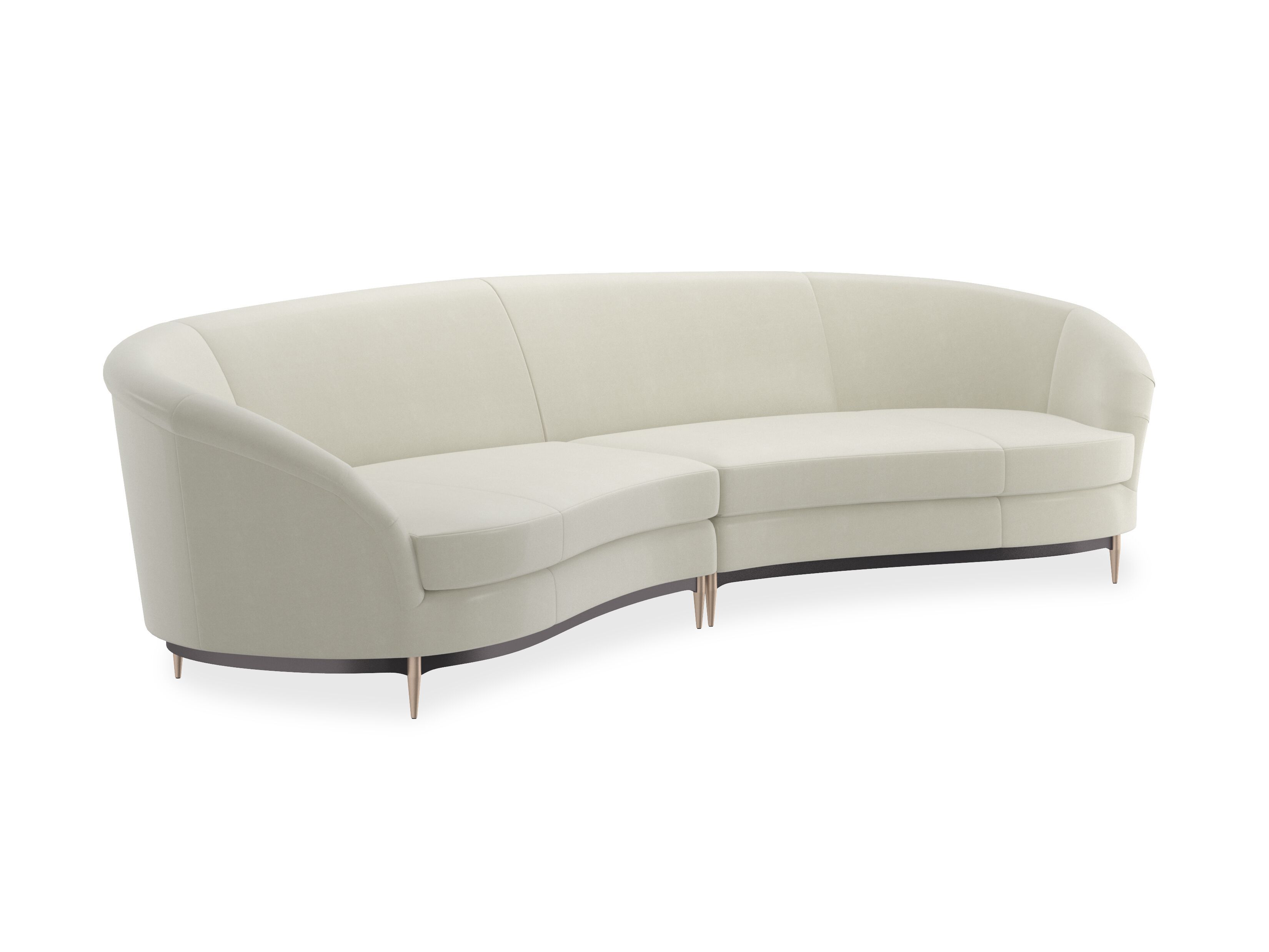 4-местный бархатный изогнутый диван Caracole Three'S Company Laf ARCH-00031414 - Вид №1